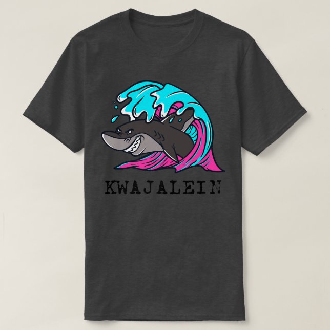 Kwajalein Atoll Kwaj Marshall Islands Shark Ocean  T Shirt (Design framsida)
