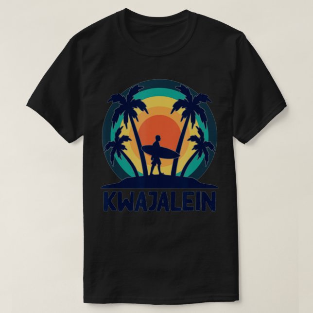 Kwajalein Marshall Islands Kwaj Surfing Emon Beach T Shirt (Design framsida)