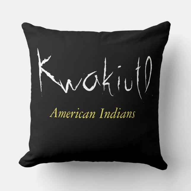 Kwakiutl Indian tribu T-Shirt Kudde (Framsida)