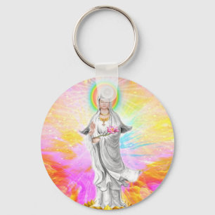 Kwan Yin gudinnan av medkänsla Nyckelring