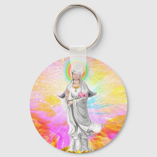 Kwan Yin The Goddess of Compassion Nyckelring (Framsida)