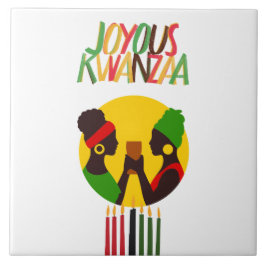 Kwanza Decor Ceramic Tile Trivet Dekoration Kakelplatta