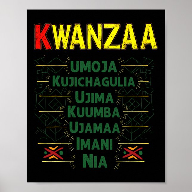 Kwanza Principles Firande African American He Poster (Framsidan)