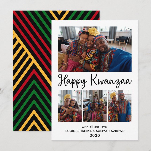 Kwanzaa 4 Foto Julkort (Fram/baksida)