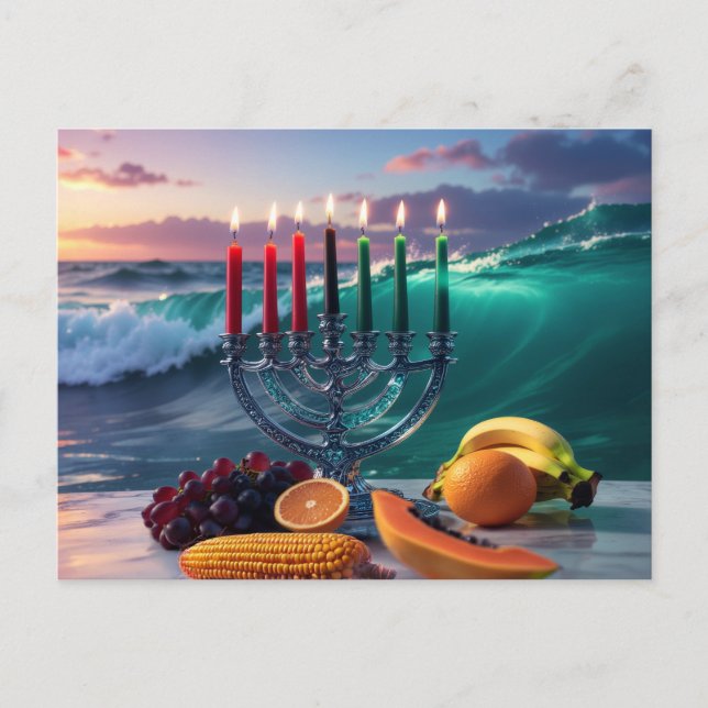 KWANZAA - 7 NÄTTER - KINARA VYKORT (Framsida)