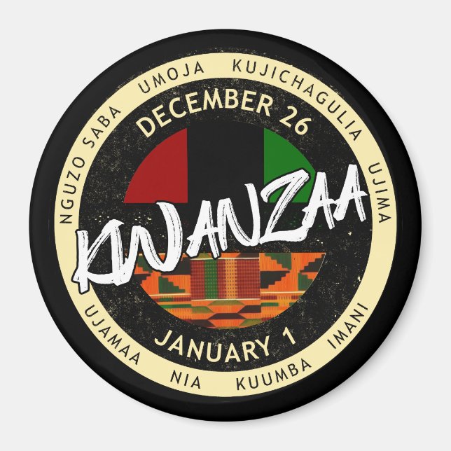 Kwanzaa 7 principer magnet (Framsidan)