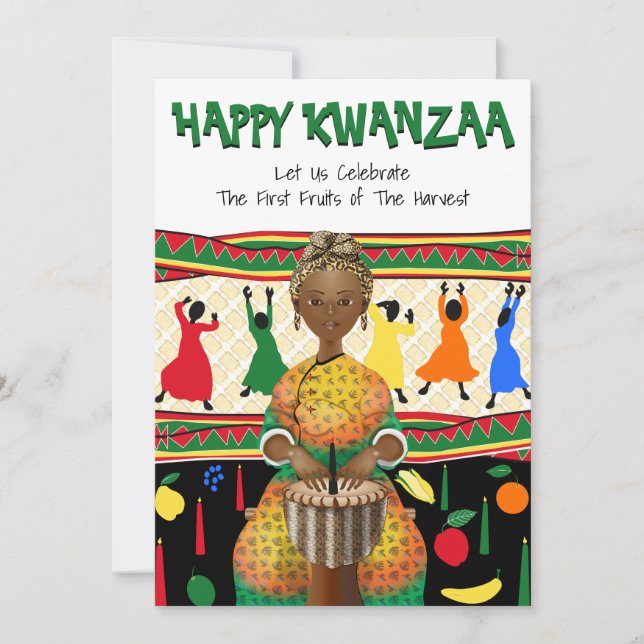 Kwanzaa afrikansk amerikansk Helgdag Kort (Framsida)