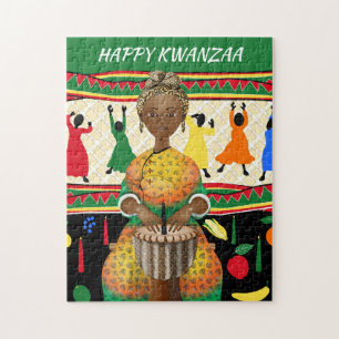 Kwanzaa afrikansk amerikansk Helgdag Pussel