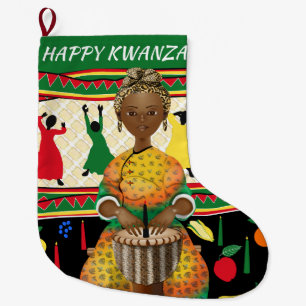 Kwanzaa afrikansk amerikansk Helgdag Stor Julstrumpa