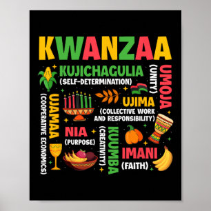 Kwanzaa - Afrikansk amerikansk kulturarvsuppestiva Poster