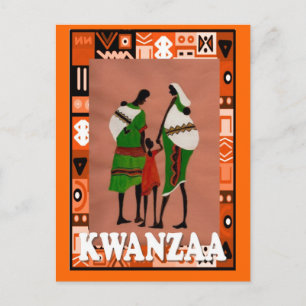 Kwanzaa - Afrikansk familj Vykort