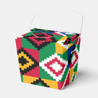 Kwanzaa afrikansk geometrisk utskrift (3) presentaskar