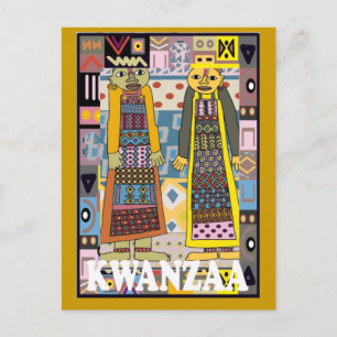 Kwanzaa - afrikanska tecken vykort