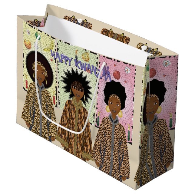 Kwanzaa afroamerikansk kör (Framsidan Vinklad)