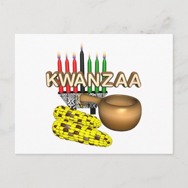 Kwanzaa ämnar helgdag helg vykort (Framsida)