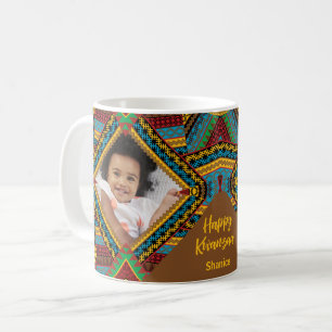 Kwanzaa Anpassningsbar Färgad Diamond Patter Kaffemugg