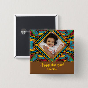 Kwanzaa Anpassningsbar Färgad Diamond Patter Knapp