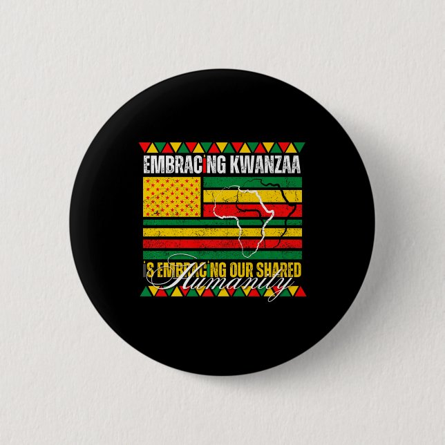 Kwanzaa är vårt gemensamma humanistiska afrikanskt knapp (Framsida)