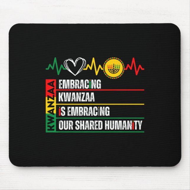 Kwanzaa är vårt gemensamma humanistiska afrikanskt musmatta (Framsidan)
