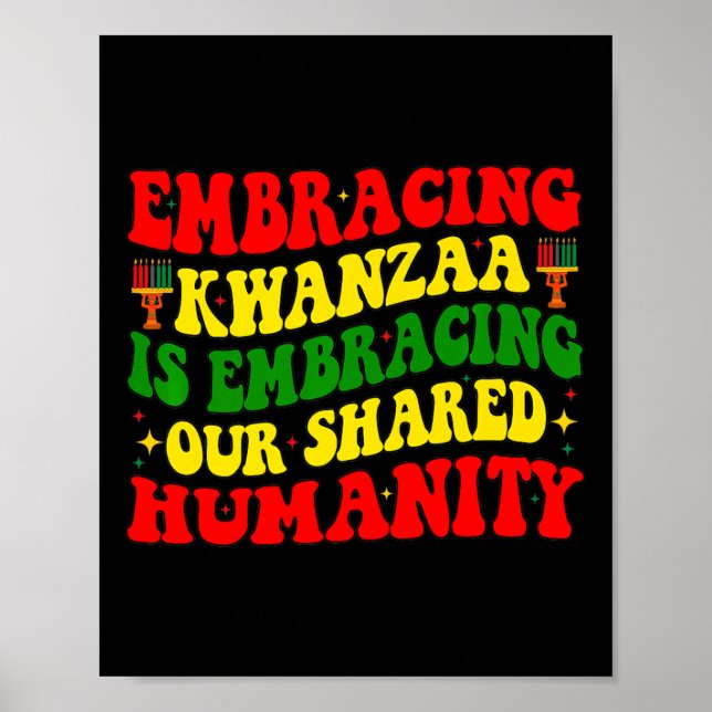 Kwanzaa är vårt gemensamma humanistiska afrikanskt poster (Framsidan)