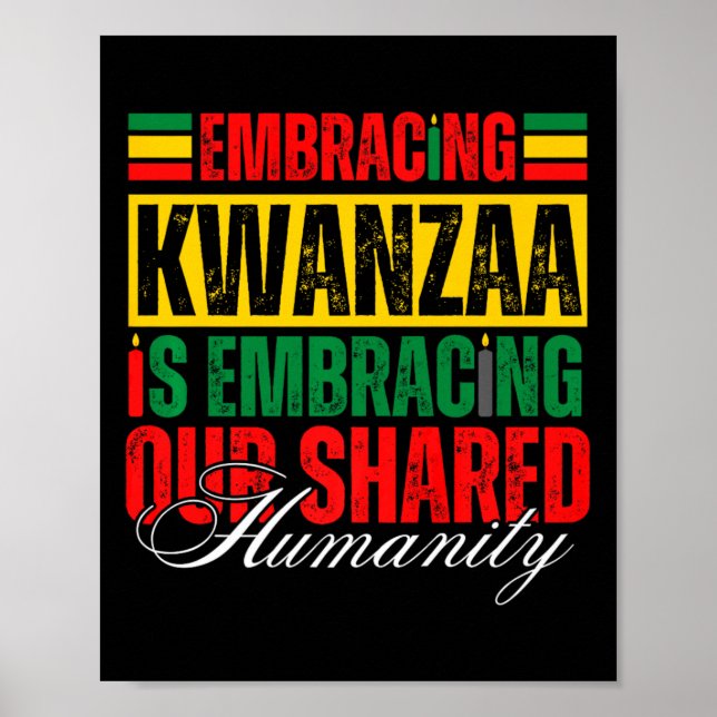 Kwanzaa är vårt gemensamma humanistiska afrikanskt poster (Framsidan)
