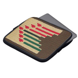 Kwanzaa Artisan Crochet Print Electronics Bag Laptop Fodral