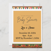 Kwanzaa Baby Shower Inbjudan