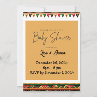 Kwanzaa Baby Shower Inbjudan