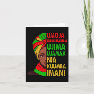 Kwanzaa Black History Month Umoja Kujichagulia Uji Kort