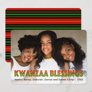 Kwanzaa Blessings Fotokort Helgdag Inbjudningar
