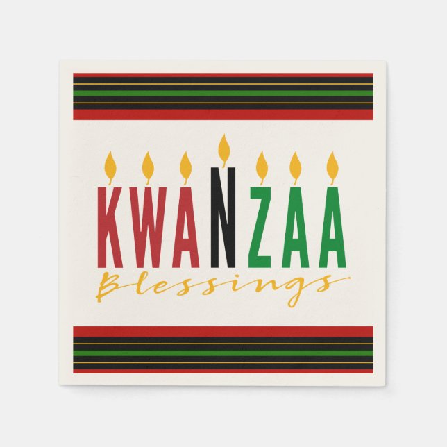Kwanzaa Blessings | Kinara Pappersservett (Framsidan)