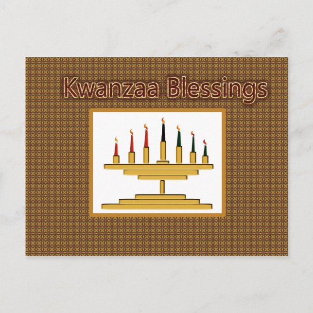 Kwanzaa Blessings-vykort Vykort (Framsida)