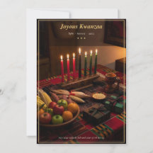 Kwanzaa-bord med Kinara