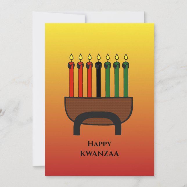Kwanzaa Candles Julkort (Framsida)