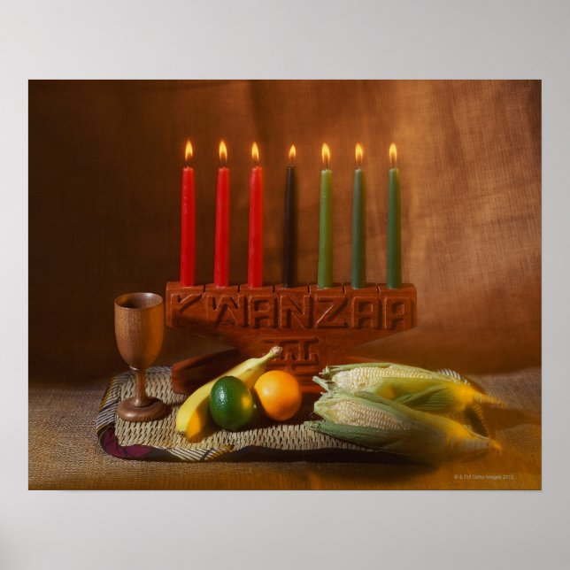 Kwanzaa Candles och Food Poster (Framsidan)