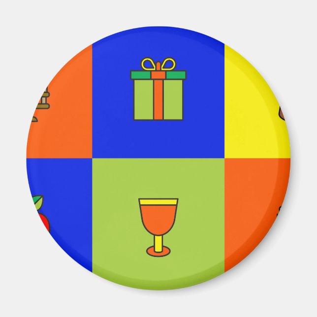 Kwanzaa colorblock magnet (Framsidan)