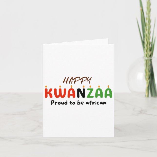 Kwanzaa-dagen  kort (Framsida)