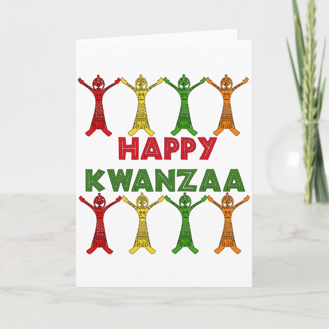 Kwanzaa Dancers Helgkort (Framsida)