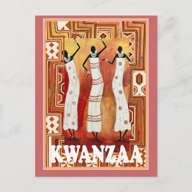 Kwanzaa - dans dam vykort (Framsida)