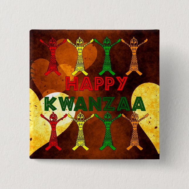 Kwanzaa dansare knapp (Framsida)