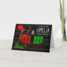 Kwanzaa Day 1 Unity the Lighting of Black Candle Helgkort