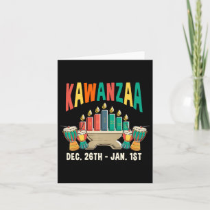 Kwanzaa dec. 26:e - Jan. 1:a Candles Kinara Pan Af Kort