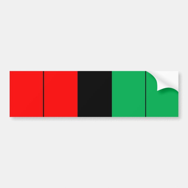 Kwanzaa Färg Red Black Grönt Rand Mönster Bildekal (Framsidan)