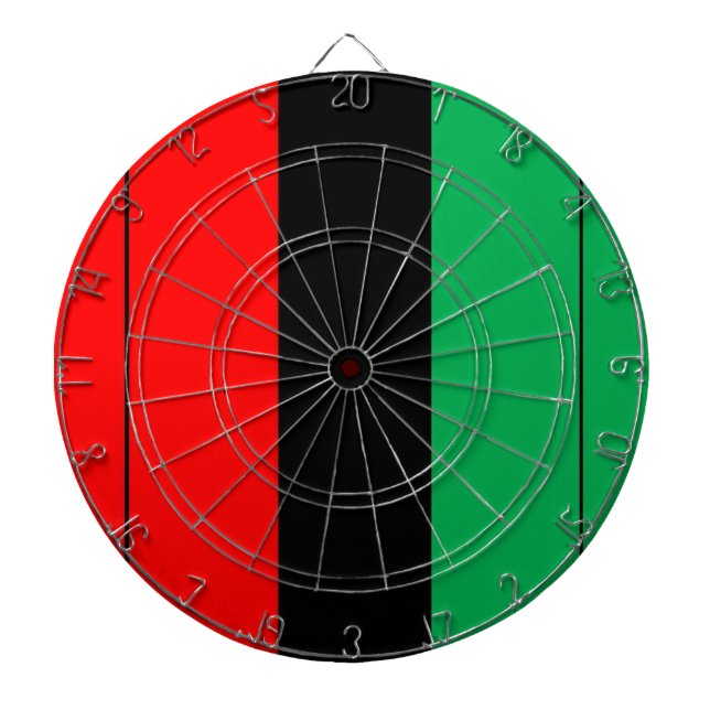 Kwanzaa Färg Red Black Grönt Rand Mönster Piltavla (Framsidan)