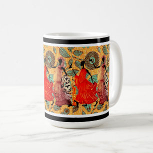 Kwanzaa-firande • Afrocetriskt dansande  Kaffemugg