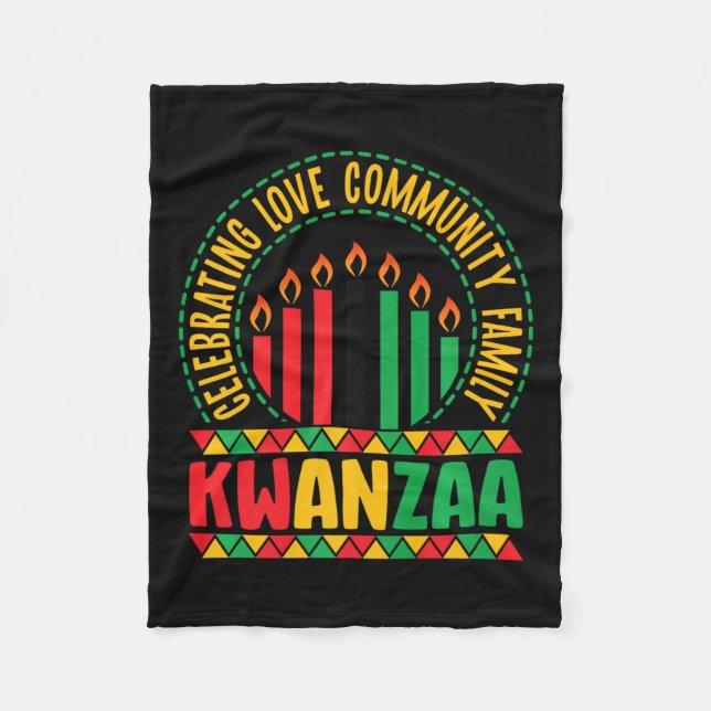 Kwanzaa - Firande av Kärlek Community&amp; Family Fleecefilt (Framsidan)