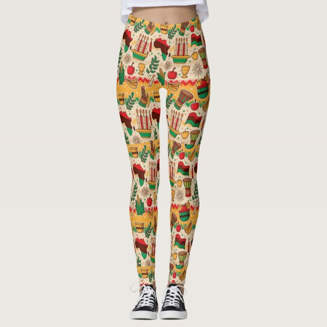 Kwanzaa Firande Leggings (Framsida)