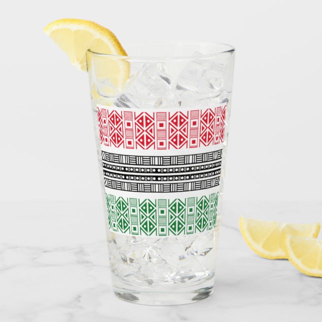 Kwanzaa Flag Patterns Glaskopp (Framsida Ice)