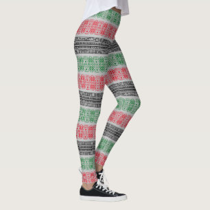 Kwanzaa Flagga Mönster Leggings