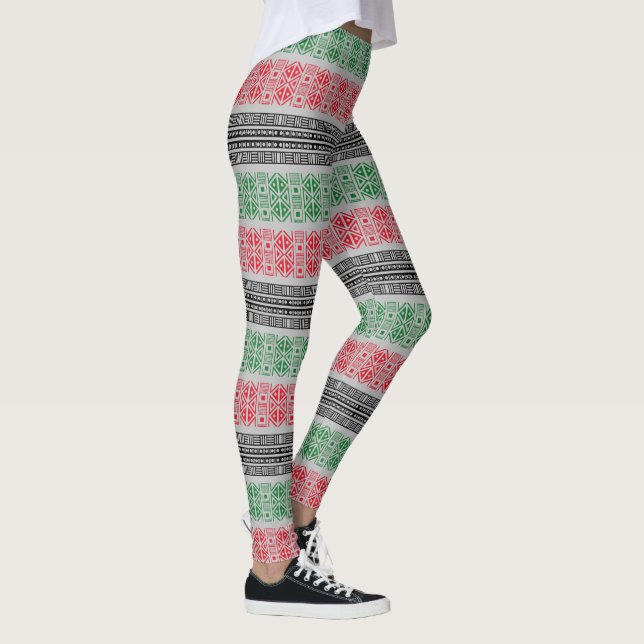 Kwanzaa Flagga Mönster Leggings (Höger)